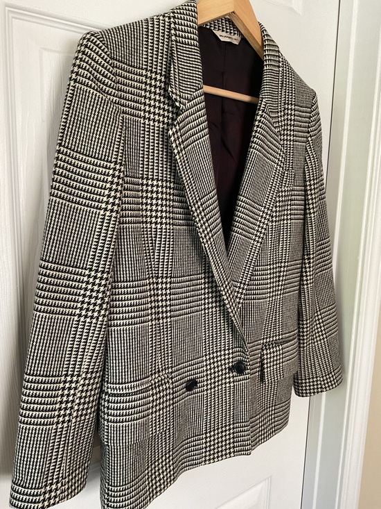 Liz Claiborne Jackets & Blazers - Liz Claiborne Houndstooth Blazer Women Size 4 Wool Blend Classic Jacket